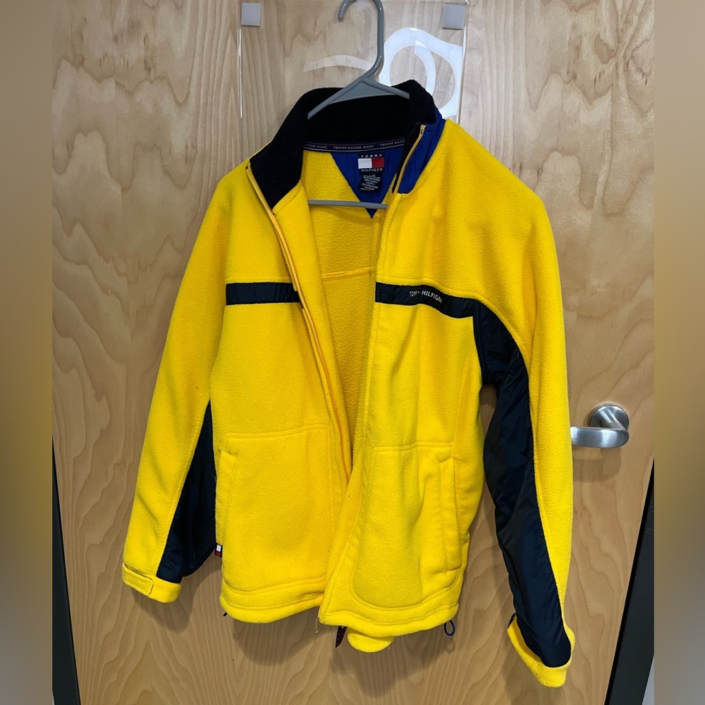 Vintage Yellow Fleece Tommy Hilfiger Jacket
